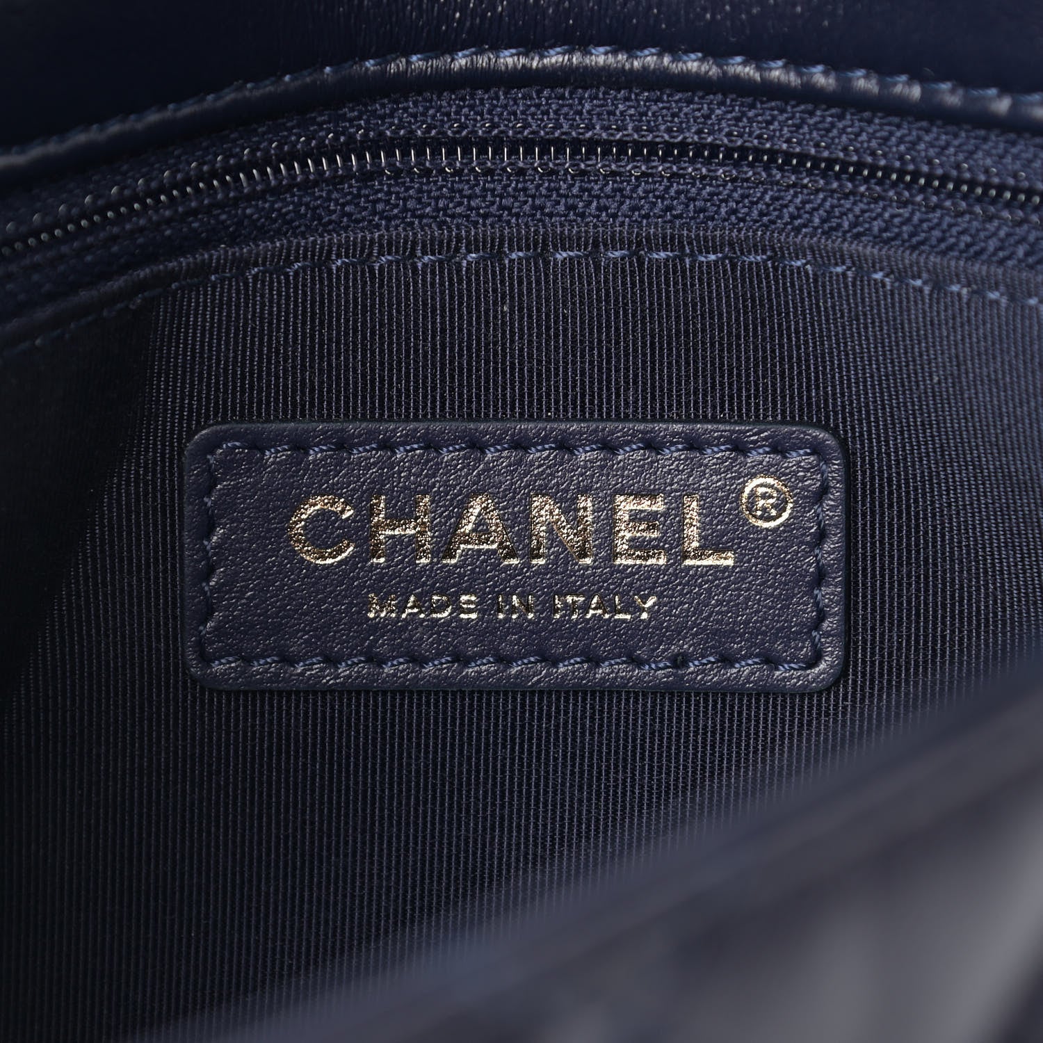 Chanel Shiny Lambskin Flap Clutch With Chain Bleu Marine 6 of 11