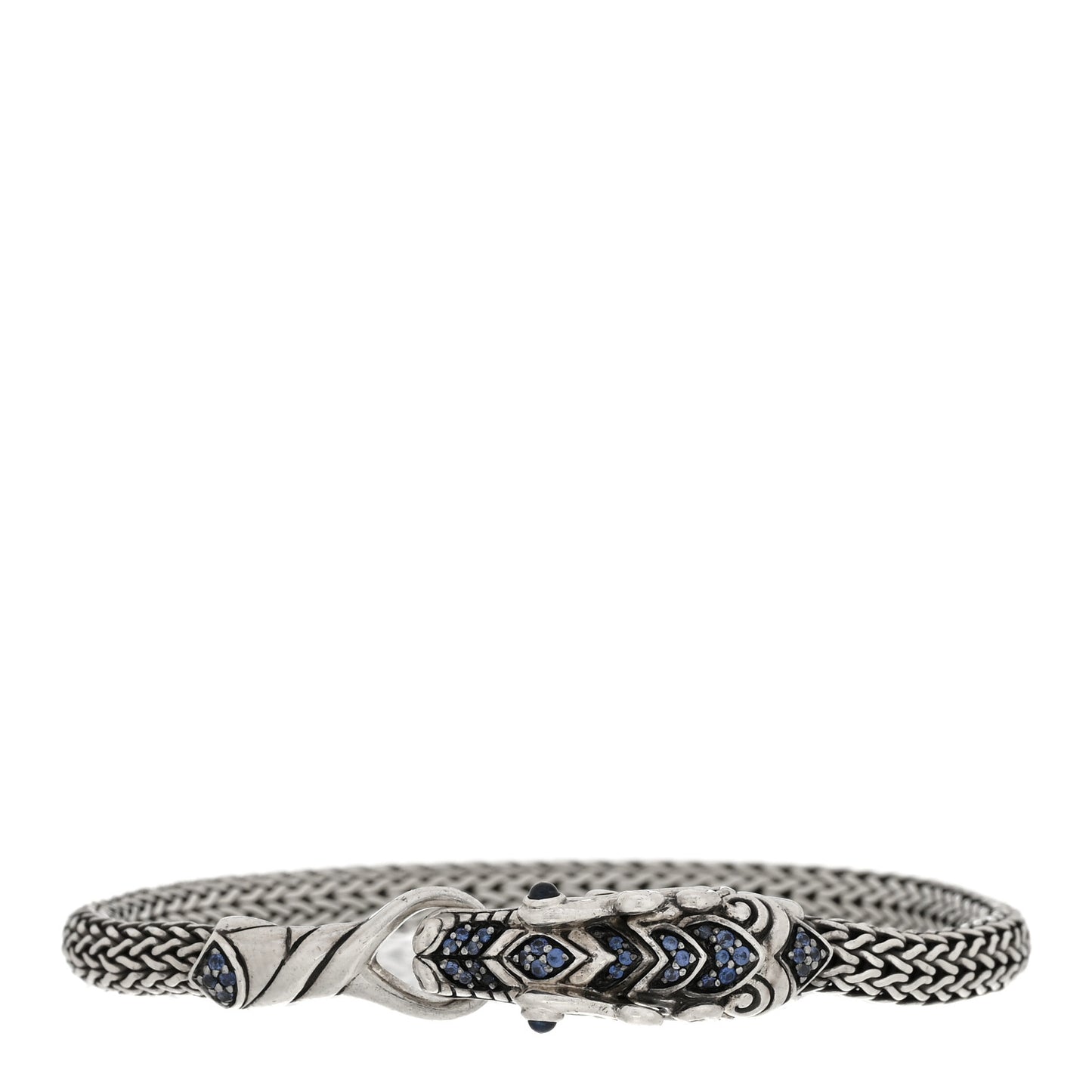 Sterling Silver Blue Sapphire Legends Naga Station Bracelet