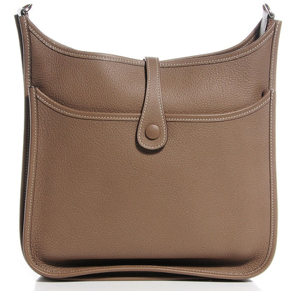 Hermes Taurillon Clemence Evelyne II PM Etoupe 10 of 17