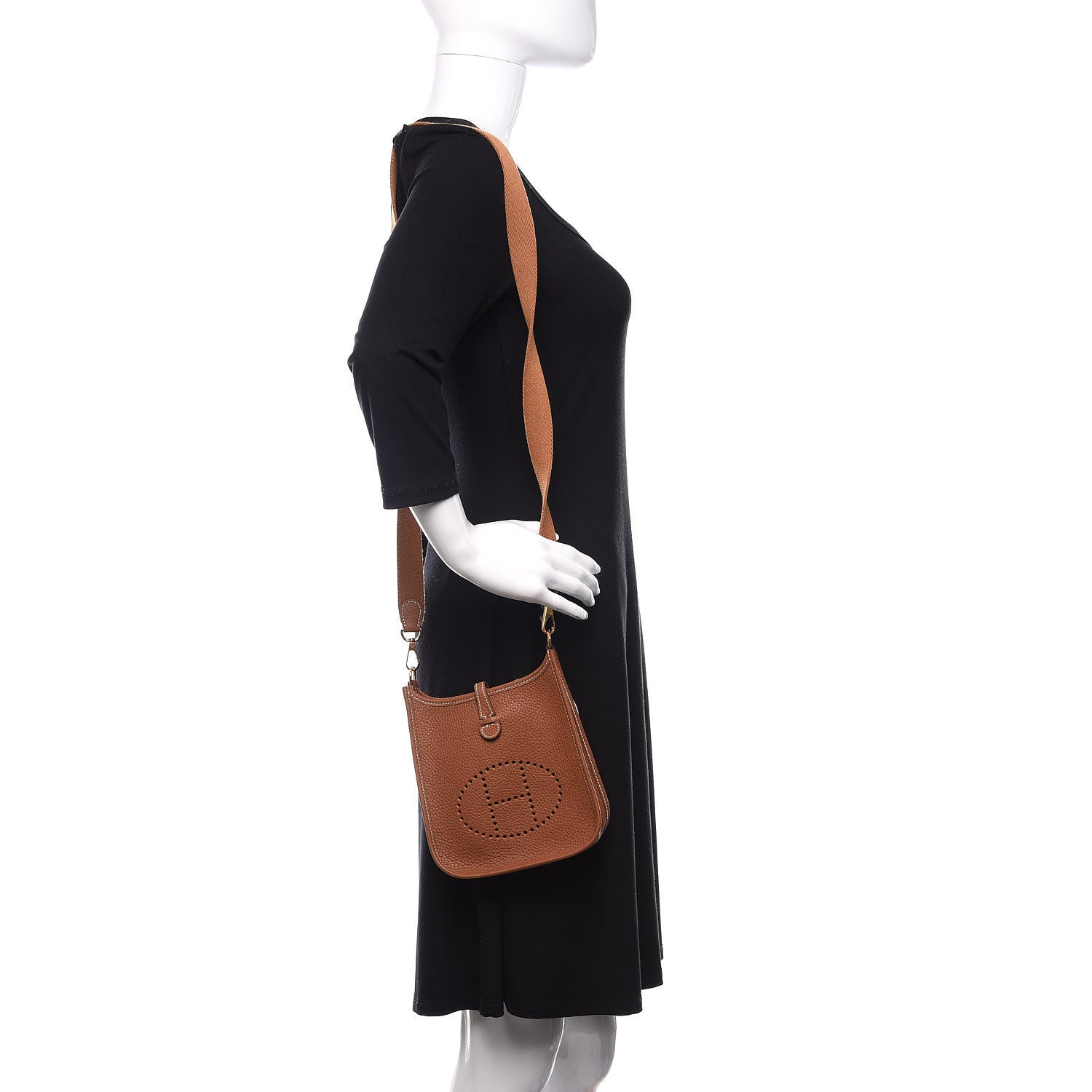 Hermes Taurillon Clemence Evelyne TPM Gold 2 of 8