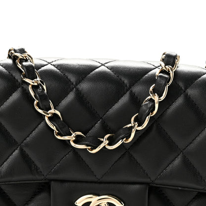 Chanel Lambskin Quilted Mini Rectangular Flap Black 7 of 11
