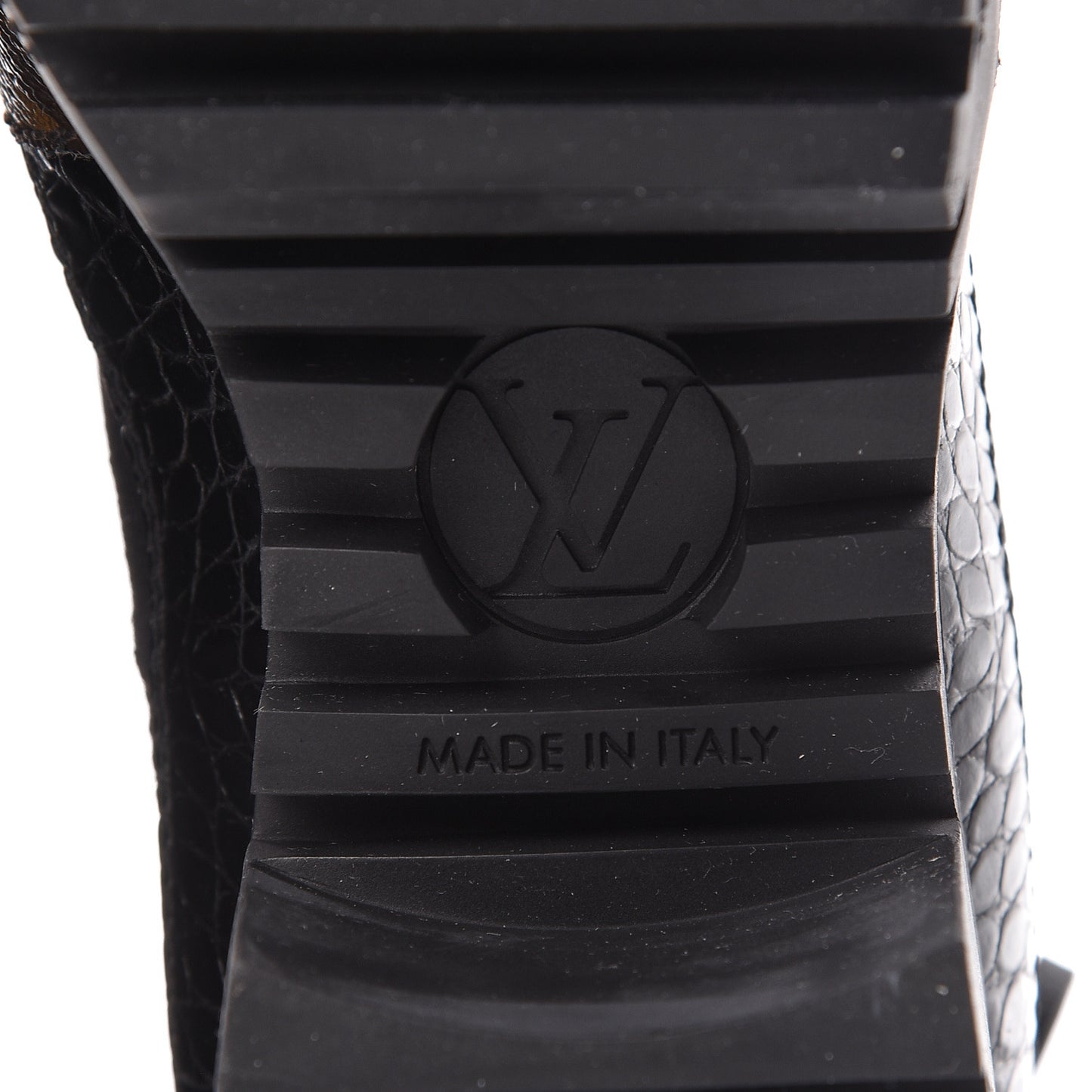 Suede Calfskin Monogram Laureate Platform Desert Boots 36 Black