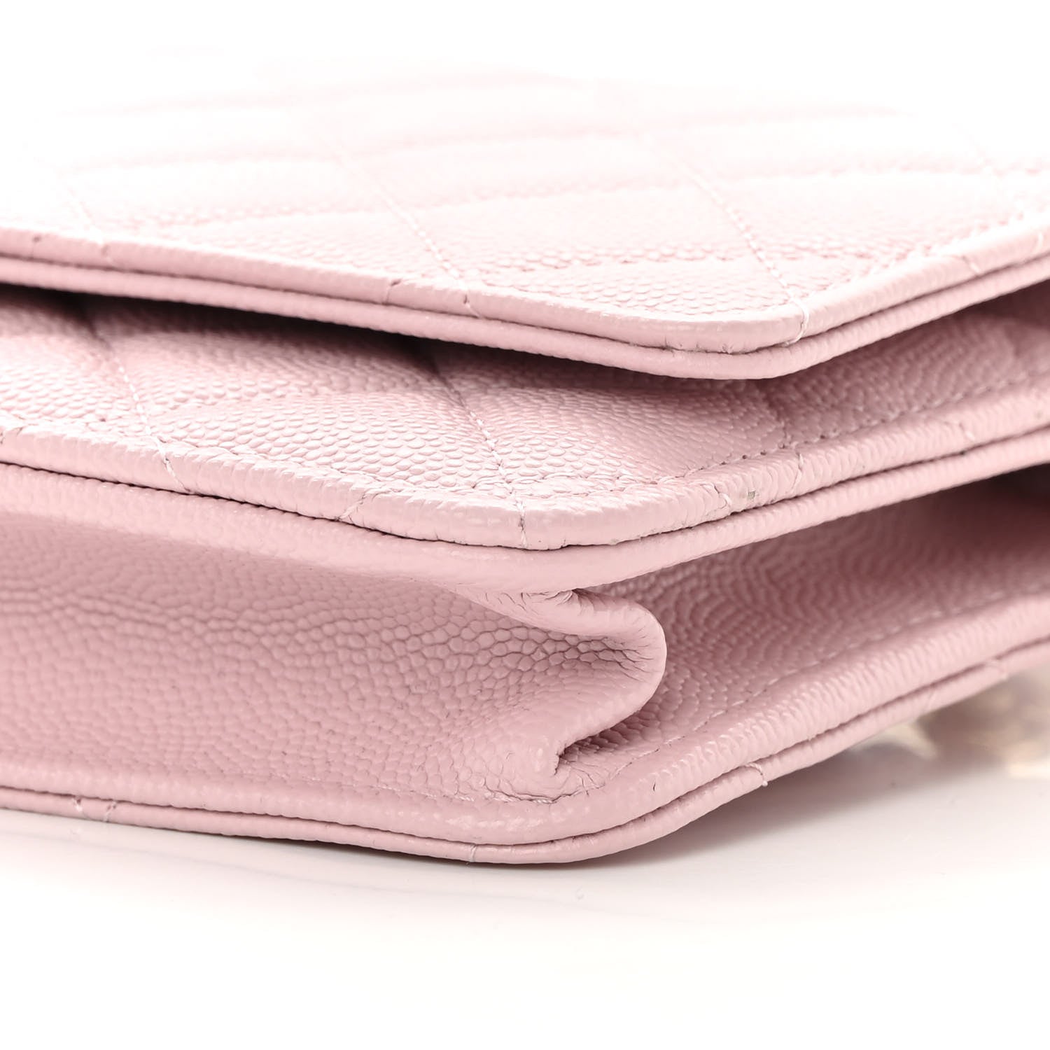 Chanel Caviar Quilted Wallet on Chain WOC Light Pink 11 of 13