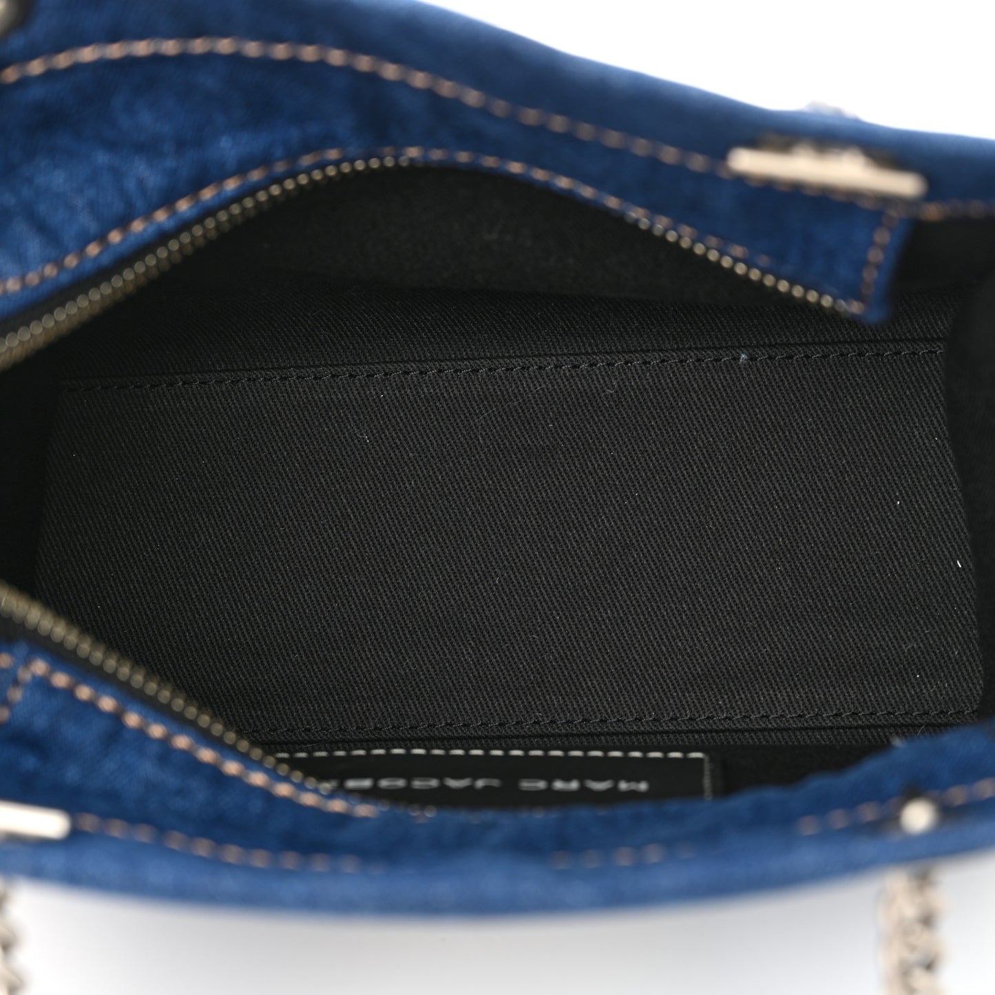 Denim Canvas Small Chain Bag Dark Wash