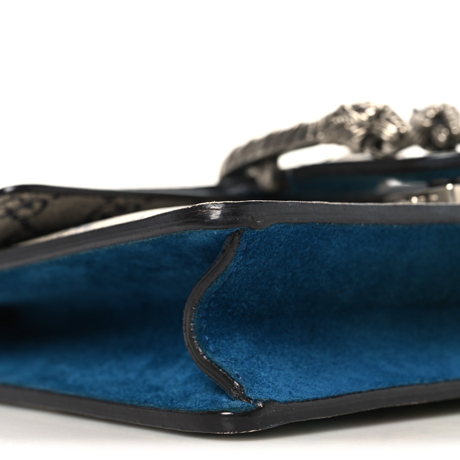 Gucci GG Supreme Monogram Blooms Mini Dionysus Shoulder Bag Beige Navy Vintage Blue 9 of 12