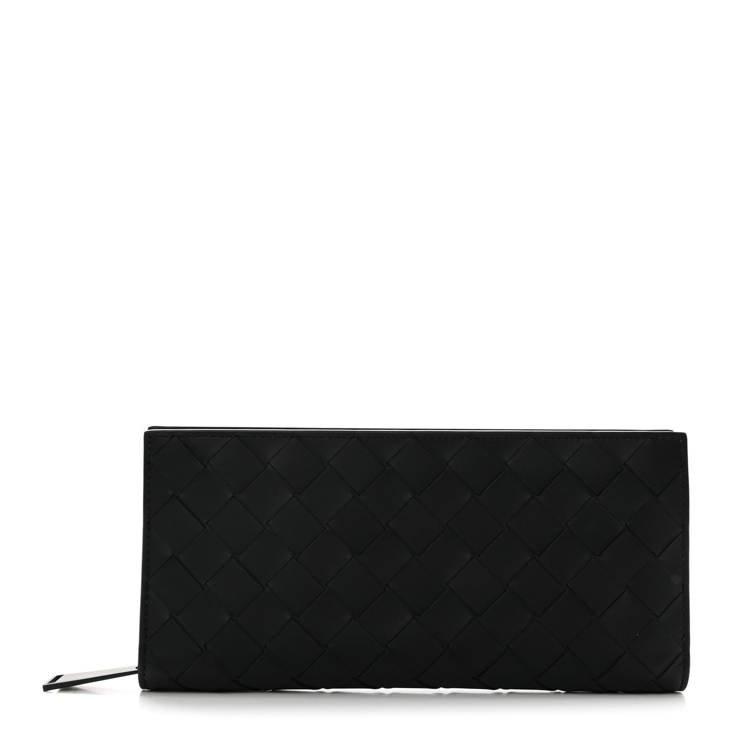 Nappa Intrecciato Zip Around Wallet Black
