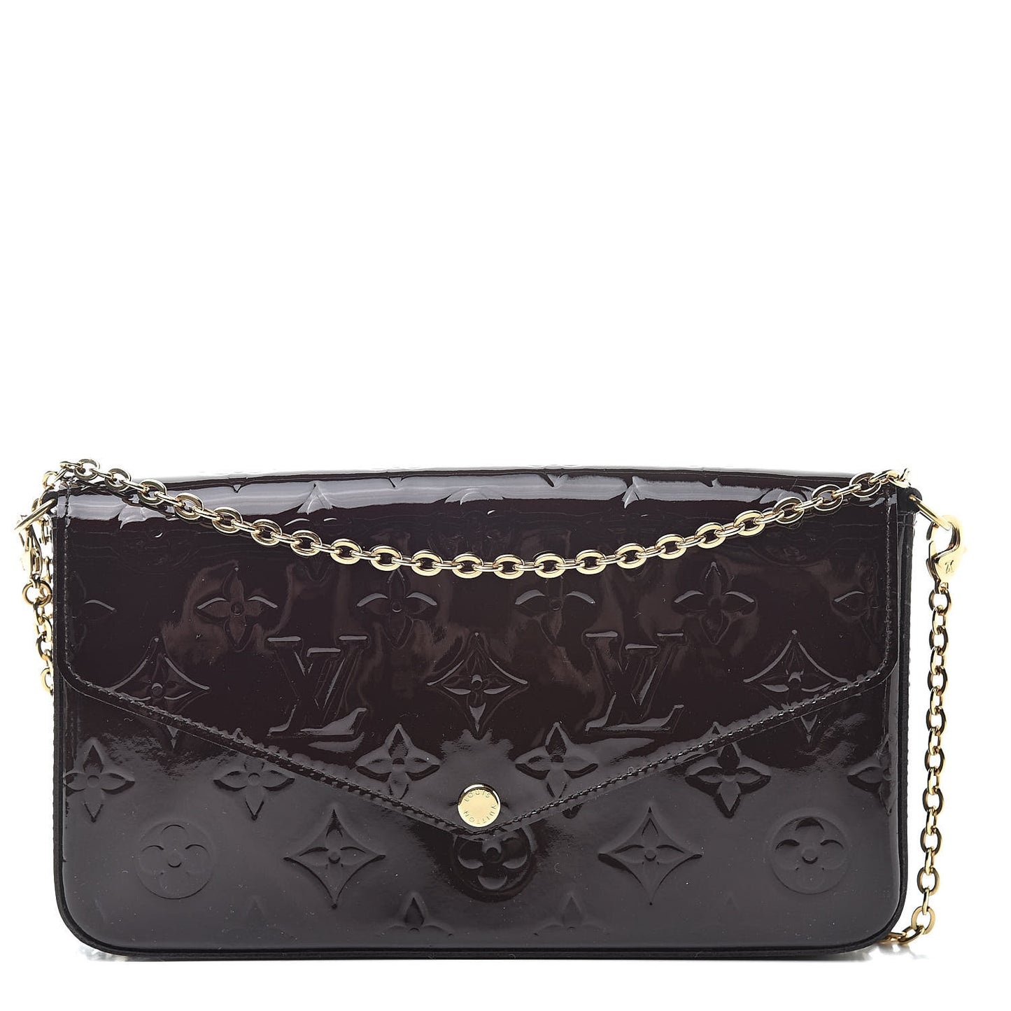 Vernis Pochette Felicie Chain Wallet Amarante