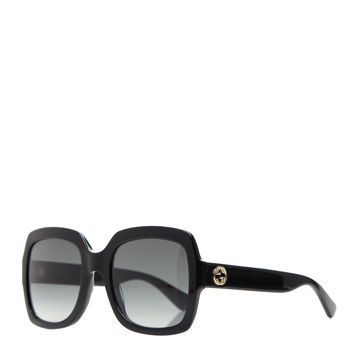 Gucci Acetate Oversized Square GG0036S Sunglasses Black 1 of 8