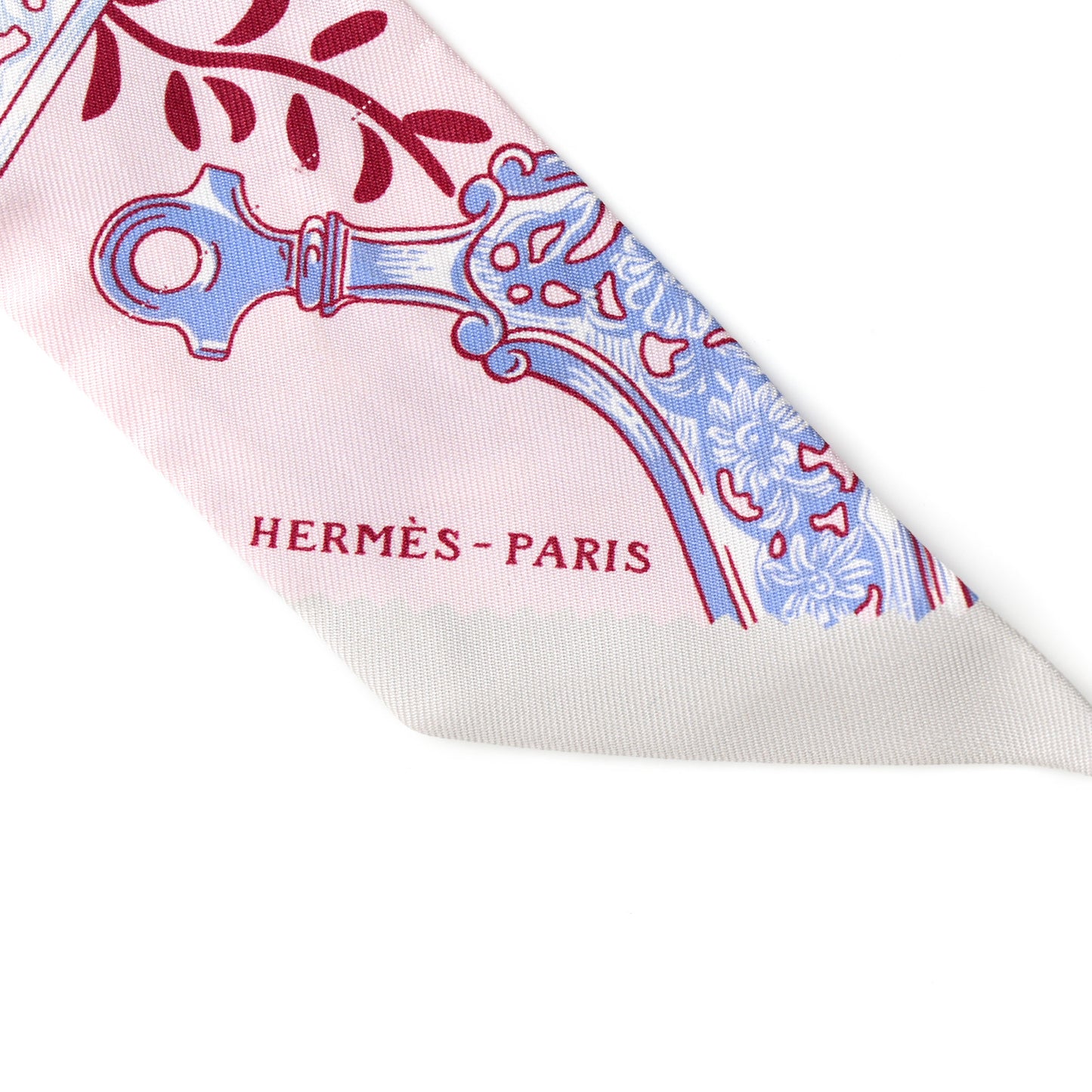 Silk Etriers Remix Twilly Rose Pale Bordeaux