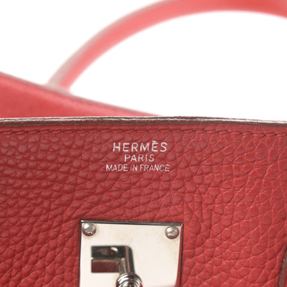 Hermes Taurillon Clemence JPG Shoulder Birkin II 42 Rouge Vif 6 of 15