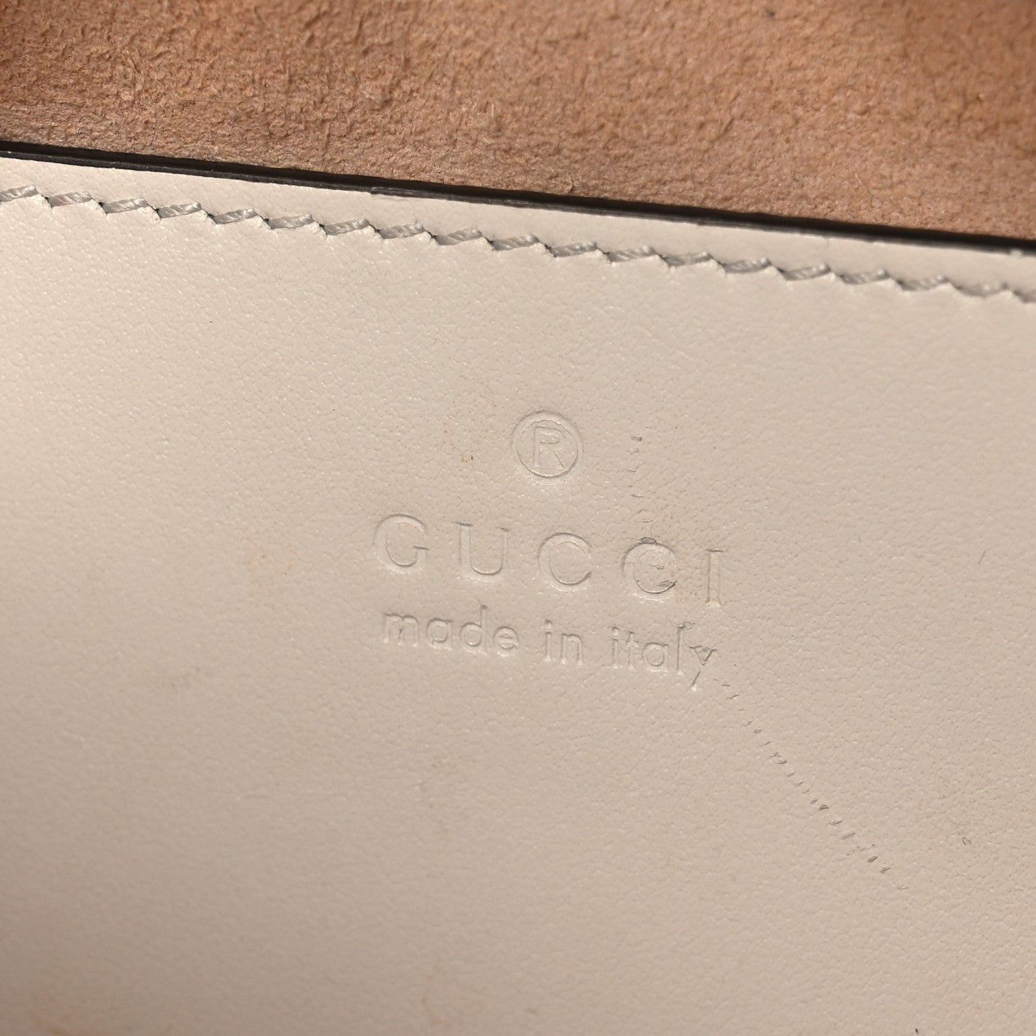 Gucci Calfskin Matelasse Small GG Marmont Chain Shoulder Bag White 6 of 11
