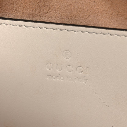 Gucci Calfskin Matelasse Small GG Marmont Chain Shoulder Bag White 6 of 11