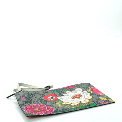 Gucci GG Supreme Monogram Flora Ophidia Pouch White 7 of 9