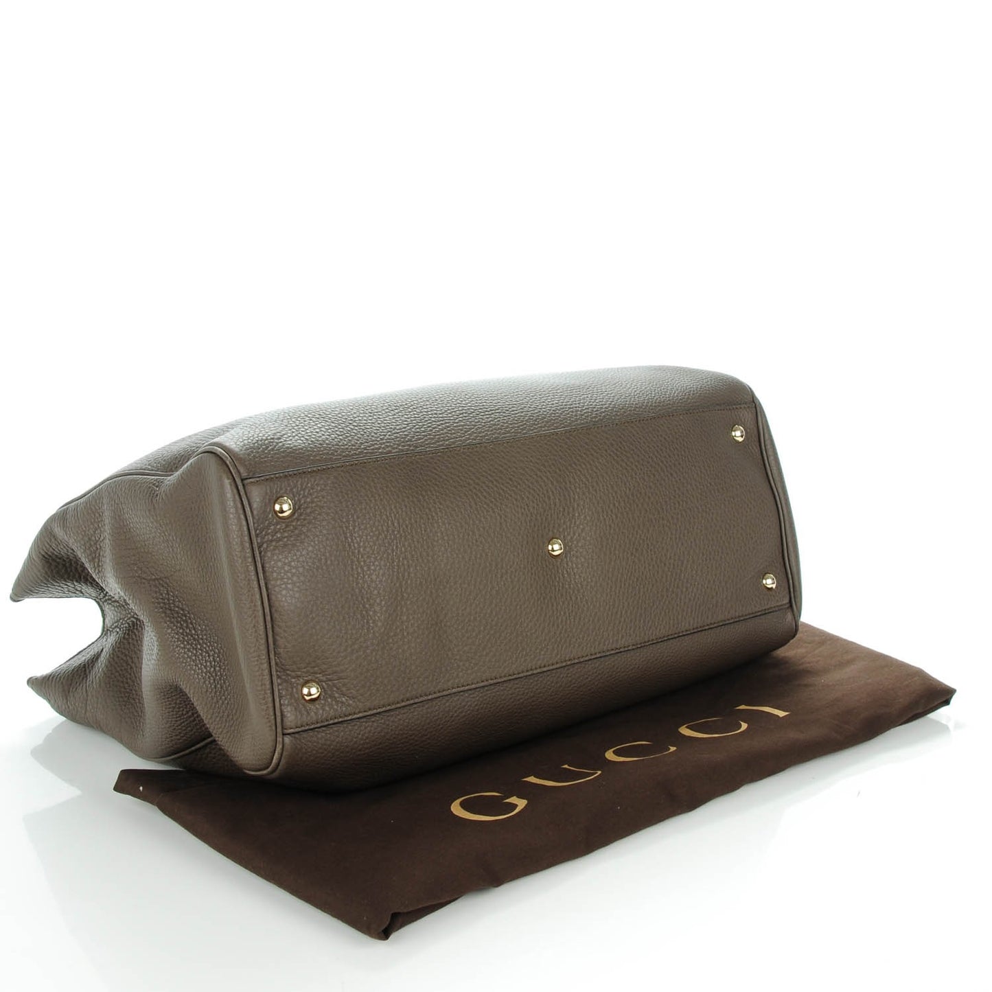 Calfskin Large Bamboo Shopper Tote Grey Field