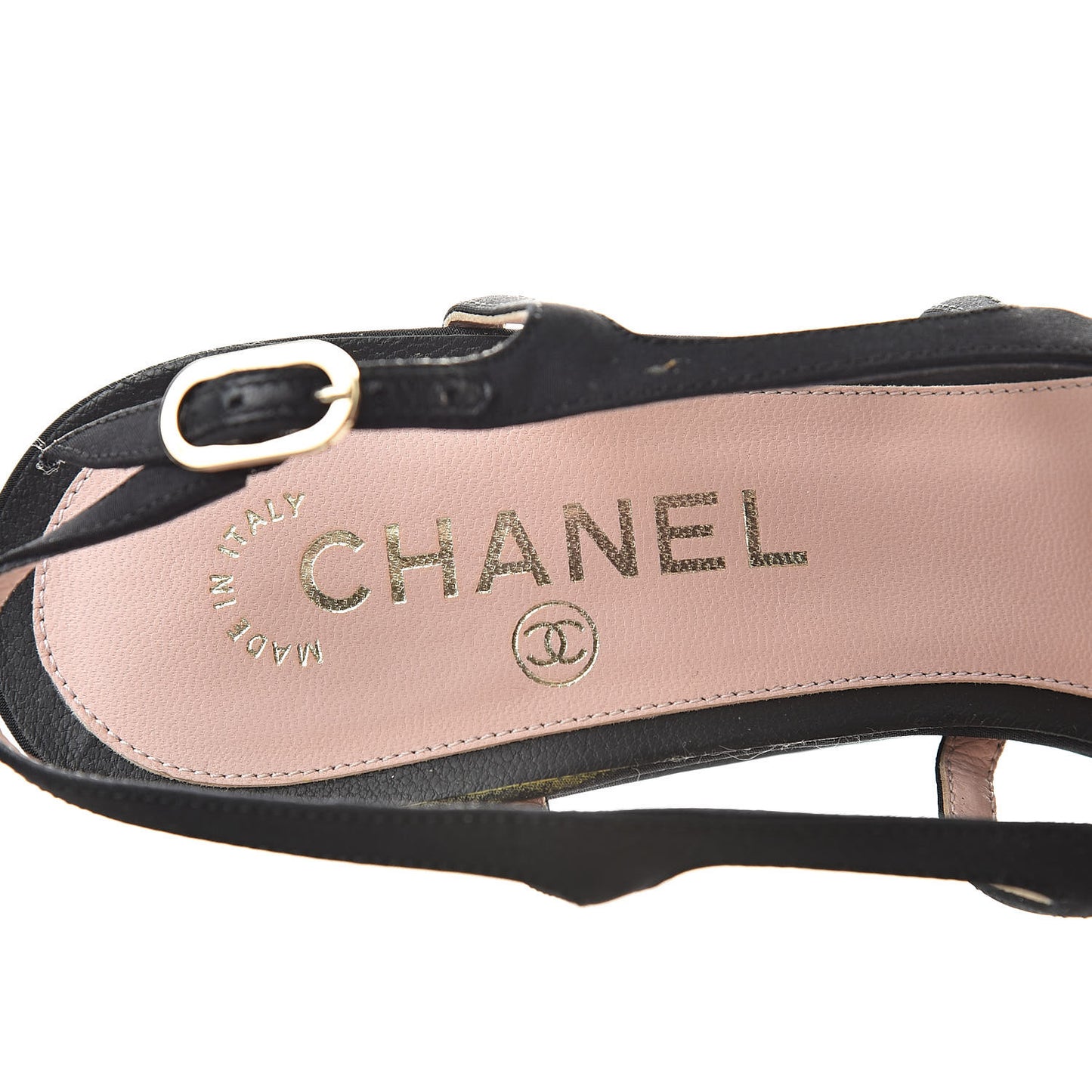 Calfskin Pearl Camellia Sandals 40 Black