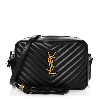 Saint Laurent Calfskin Matelasse Monogram Lou Camera Bag Black 1 of 10
