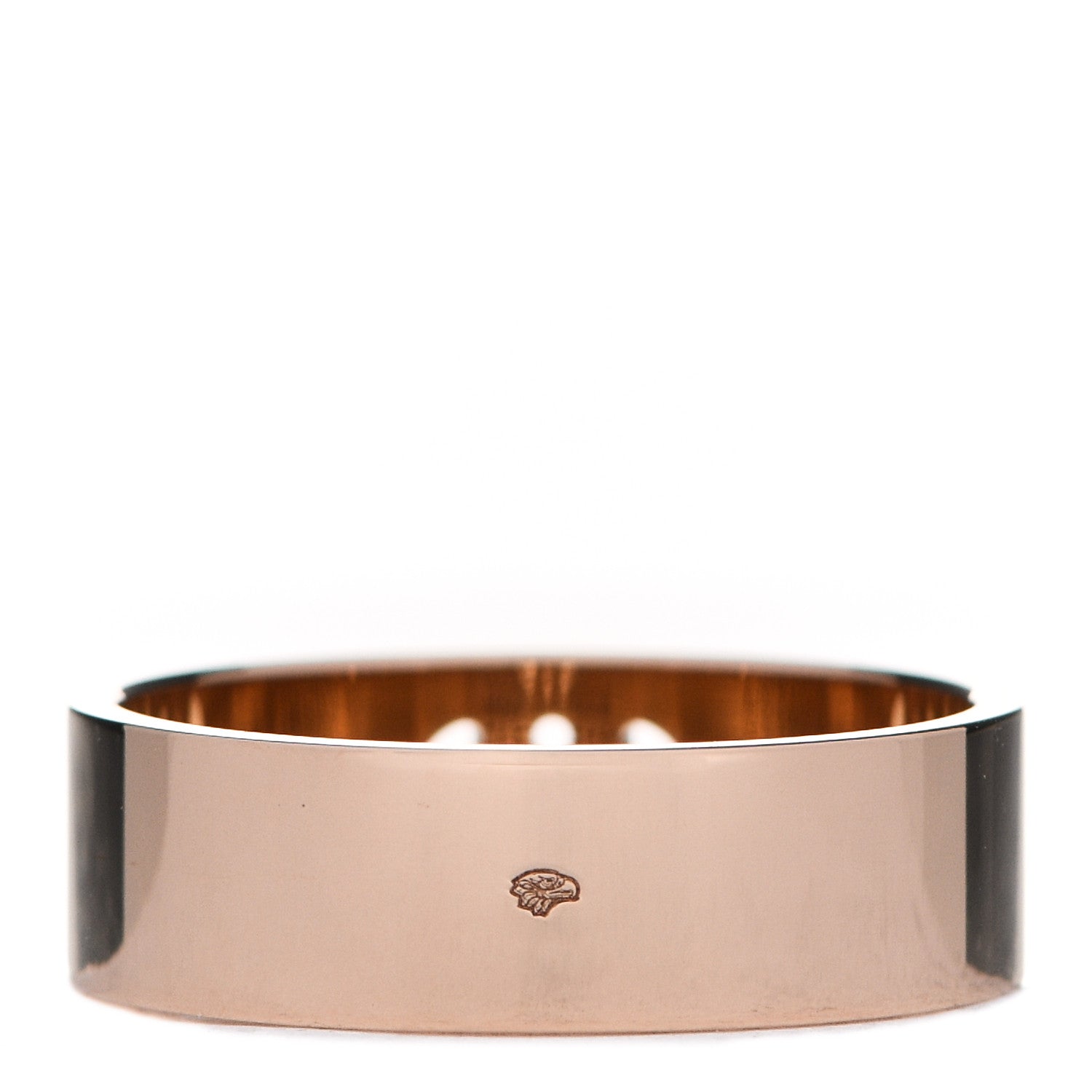 Hermes 18K Rose Gold Diamond PM H D'Ancre Ring 52 6 3 of 5