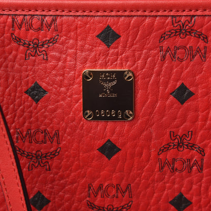 MCM Visetos Medium Anya Shopper Tote Ruby Red 8 of 12