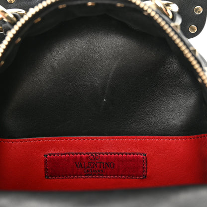 Valentino Garavani Lambskin VLTN Print Quilted Mini Rockstud Spike Backpack Black 7 of 14
