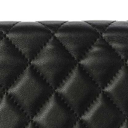 Chanel Lambskin Quilted Pearl Crush Clutch With Chain Black 11 of 12