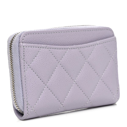 Chanel Caviar Quilted Zip Coin Purse Purple 3 of 8