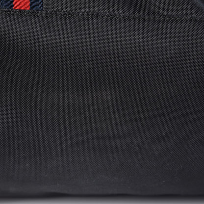 Gucci Techno Canvas Web L'Aveugle Par Amour Embroidered Double Buckle Backpack Black 11 of 14