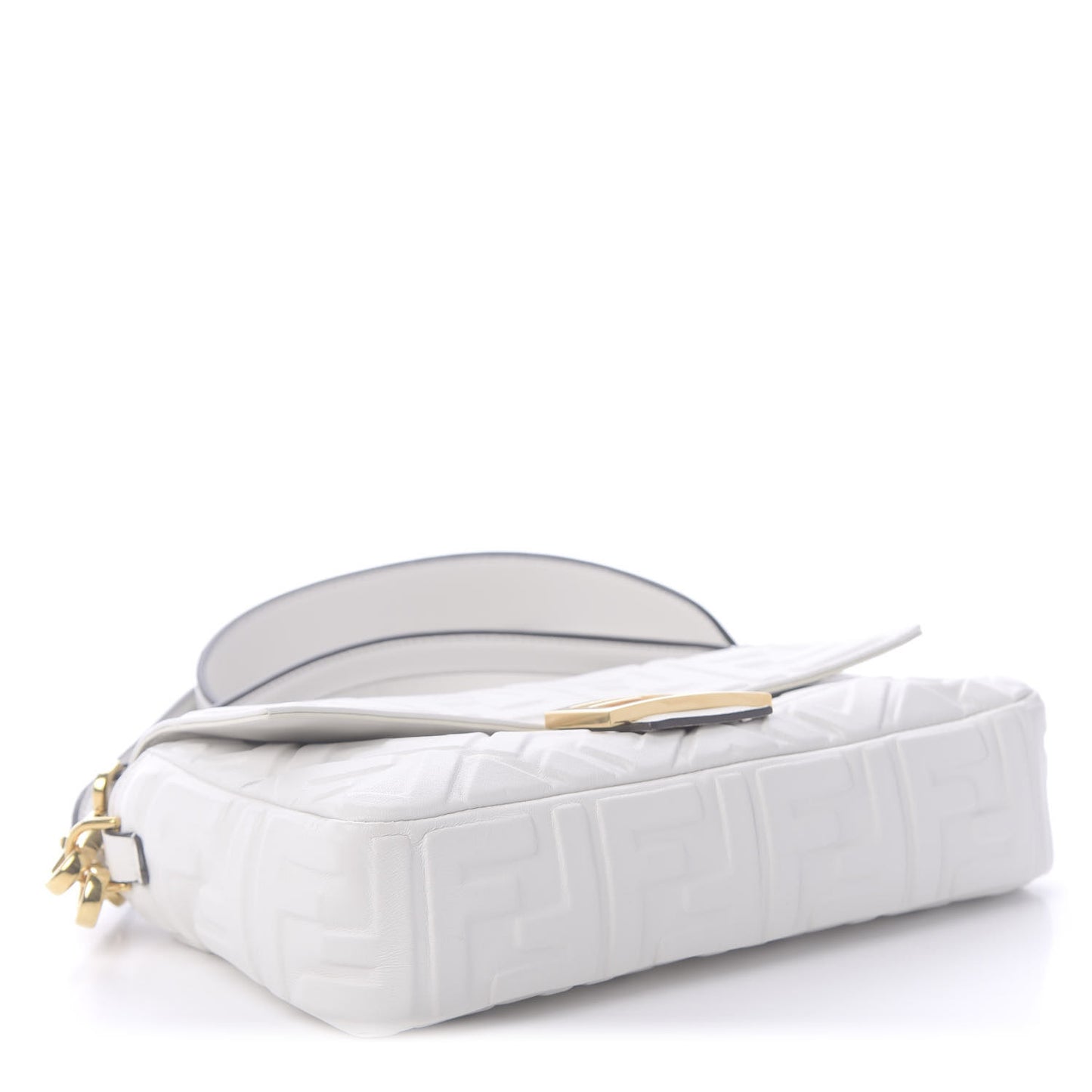 Nappa FF 1974 Embossed Baguette White
