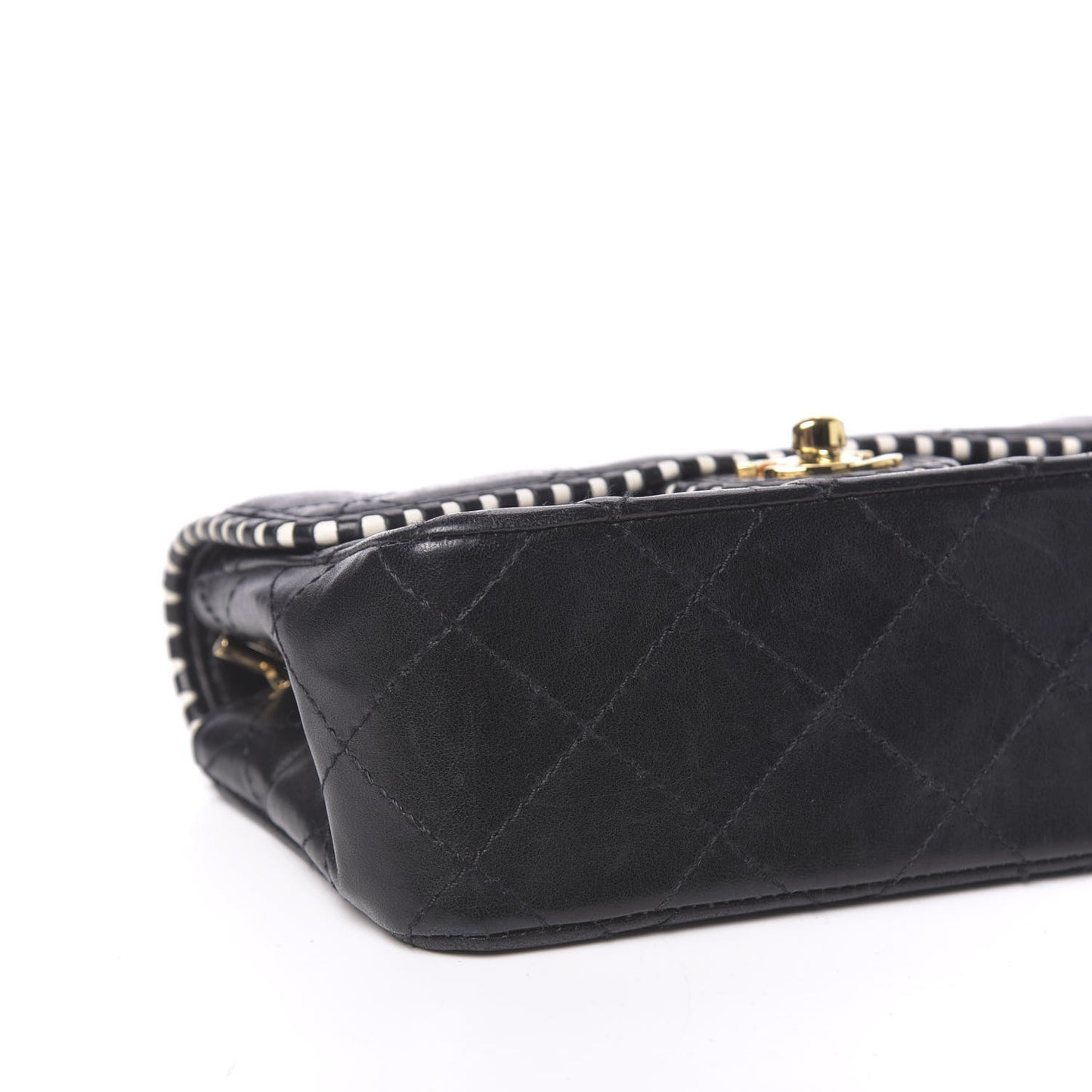 Lambskin Quilted Mini Flap Black