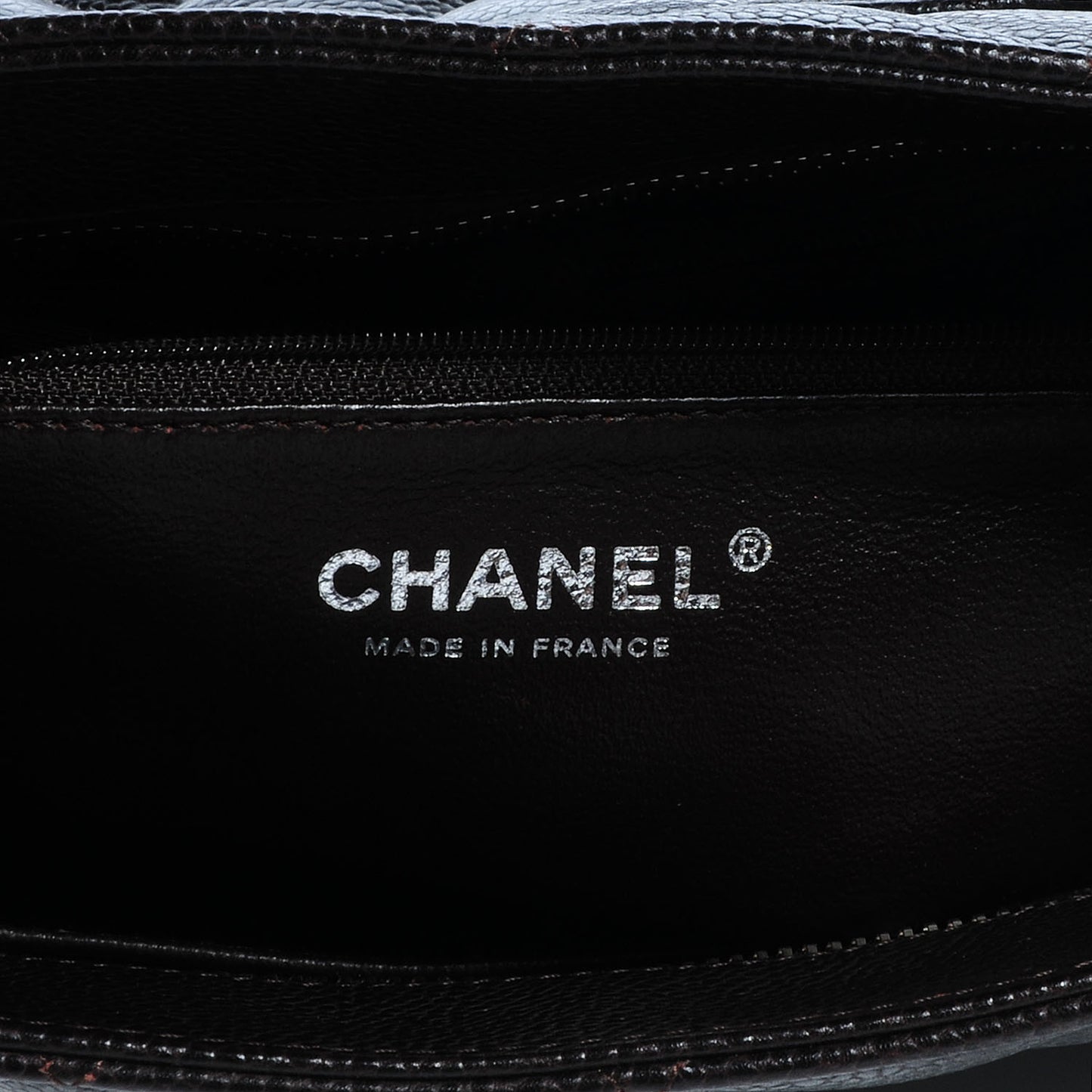 Caviar Medallion Tote Dark Brown