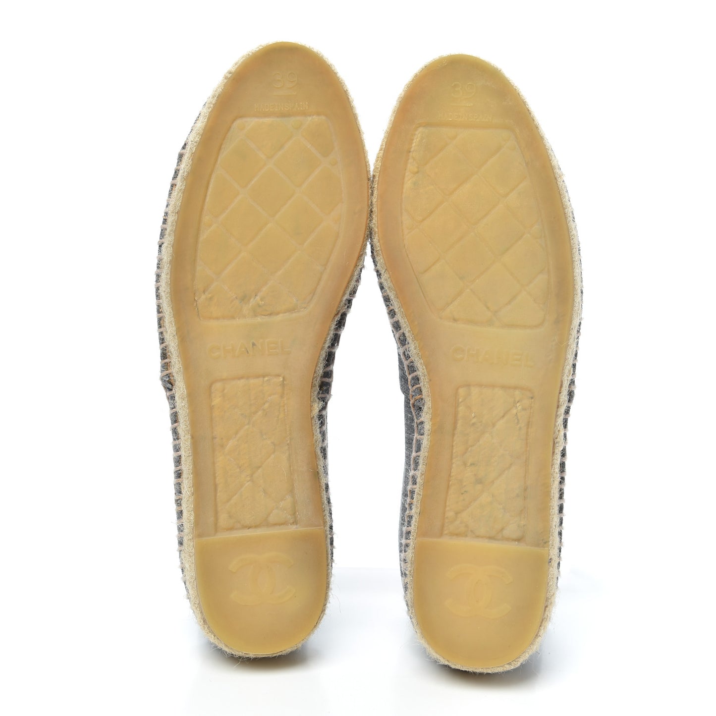 Striated Suede Espadrilles 39 Dark Grey