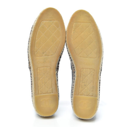 Chanel Striated Suede Espadrilles 39 Dark Grey 5 of 7