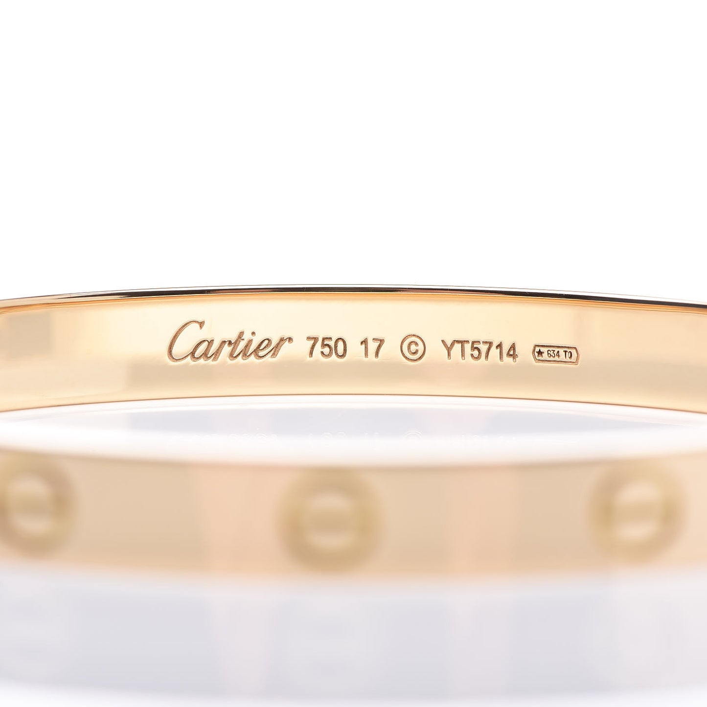 18K Yellow Gold LOVE Bracelet 17