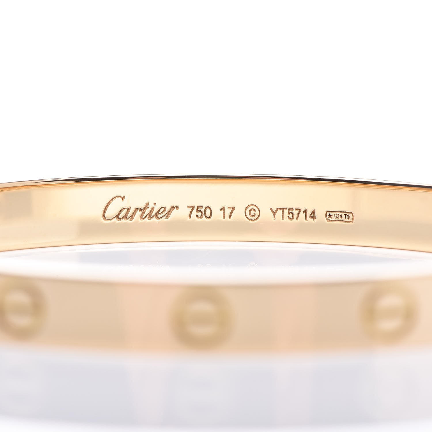 Cartier 18K Yellow Gold LOVE Bracelet 17 5 of 6