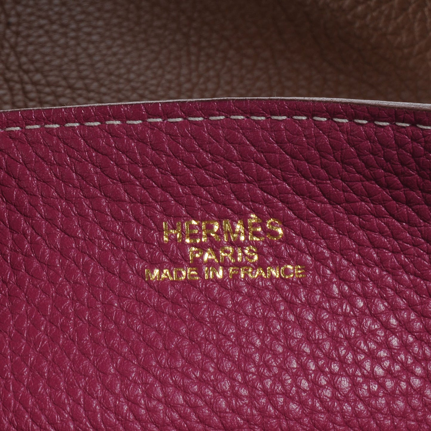 Taurillon Clemence Double Sens 45 Reversible Tote Marron