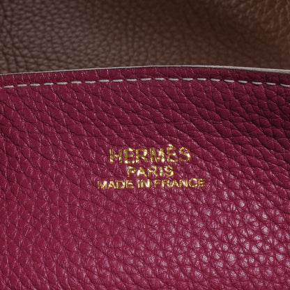 Hermes Taurillon Clemence Double Sens 45 Reversible Tote Marron 7 of 7