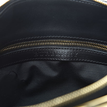 Burberry Calfskin Check Embossed Small Chichester Crossbody Clutch Bag Black 6 of 11