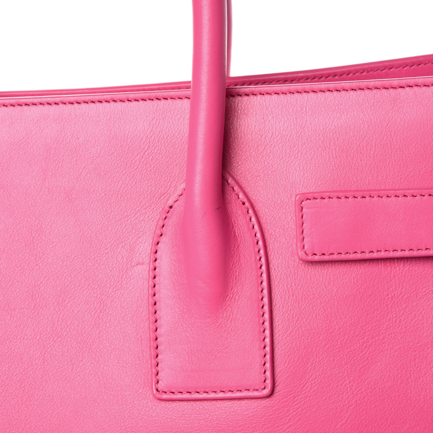 Saint Laurent Calfskin Small Sac De Jour Bubblegum 14 of 27