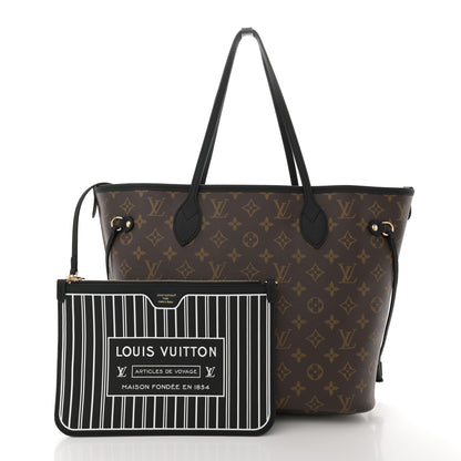 Louis Vuitton Monogram Calfskin Neo Neverfull Inside Out MM Black 4 of 16