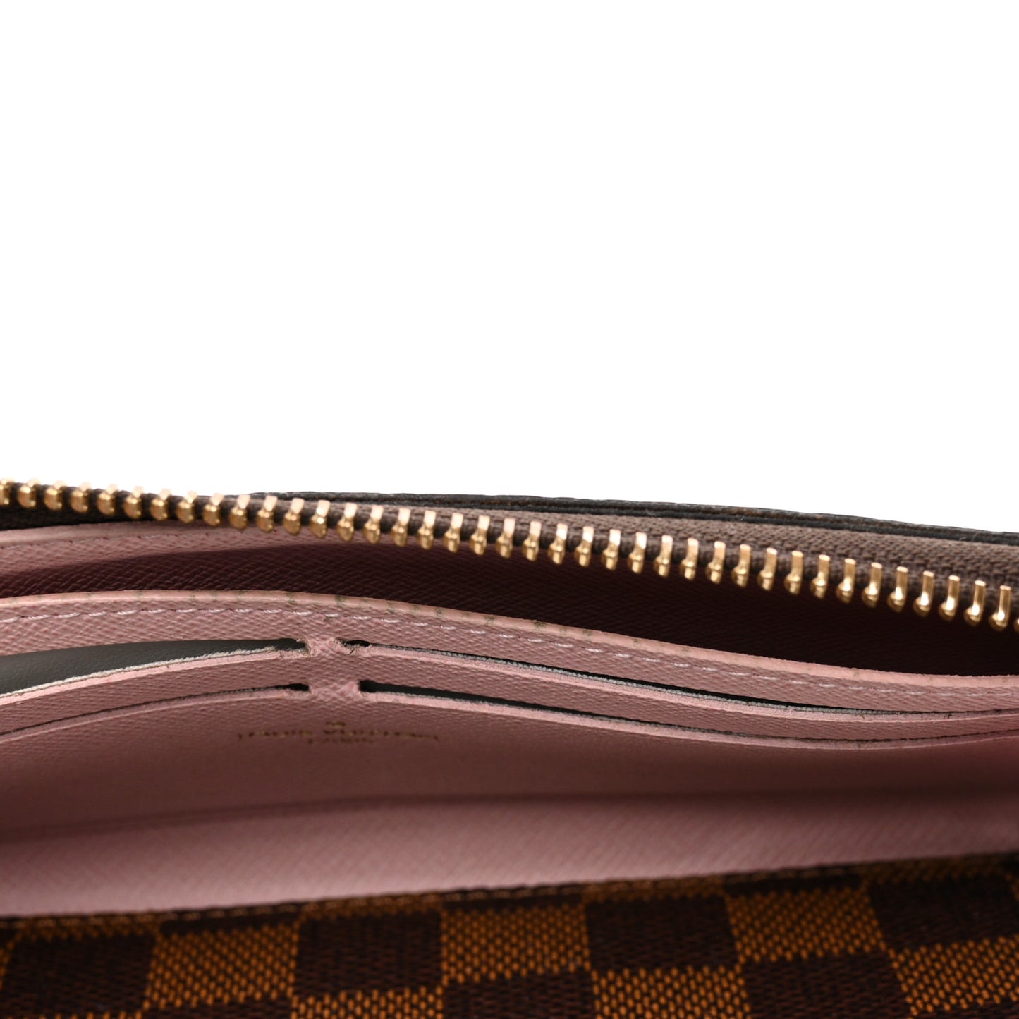 Damier Ebene Clemence Wallet Rose Ballerine