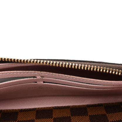 Louis Vuitton Damier Ebene Clemence Wallet Rose Ballerine 9 of 9
