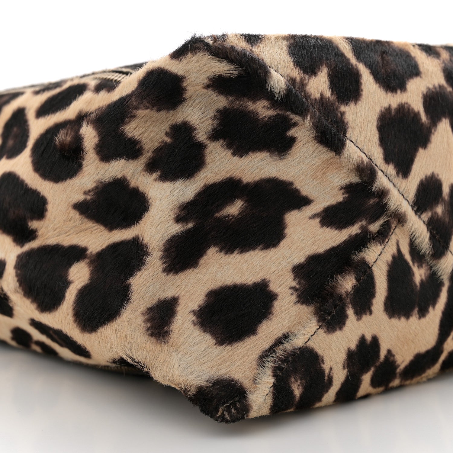 Celine Lambskin Calf Hair Leopard Print Vertical Cabas 8 of 10