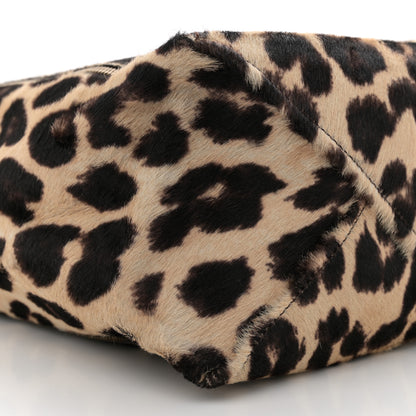 Celine Lambskin Calf Hair Leopard Print Vertical Cabas 8 of 10