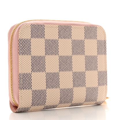 Louis Vuitton Damier Azur Zippy Coin Purse Rose Ballerine 3 of 7