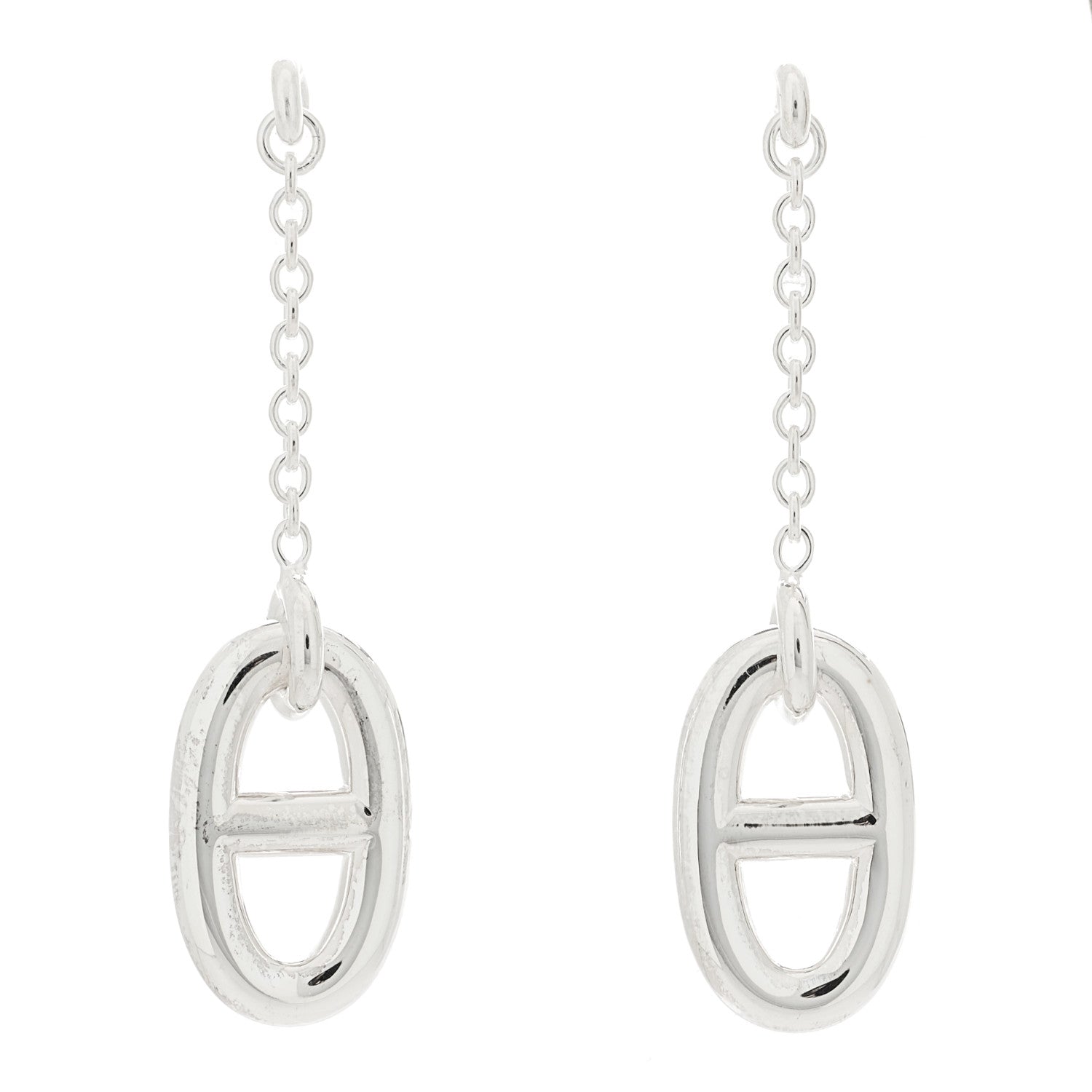 Hermes Sterling Silver Farandole Drop Earrings 1 of 5