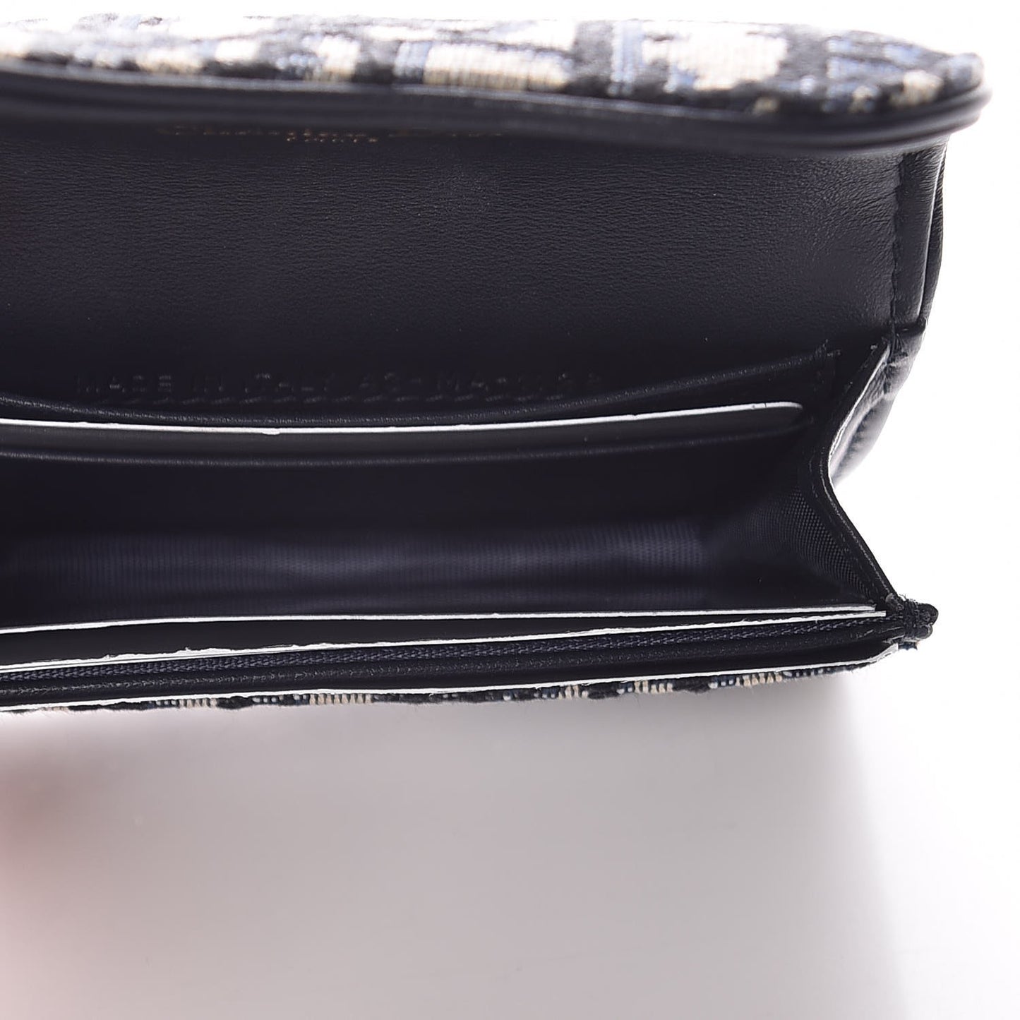 Oblique Saddle Card Holder Blue