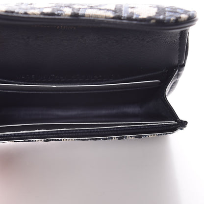 Christian Dior Oblique Saddle Card Holder Blue 5 of 8