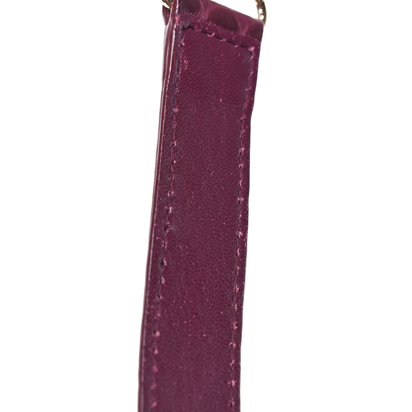 Calfskin Crocodile Embossed Gold Hardware City Violet Prune