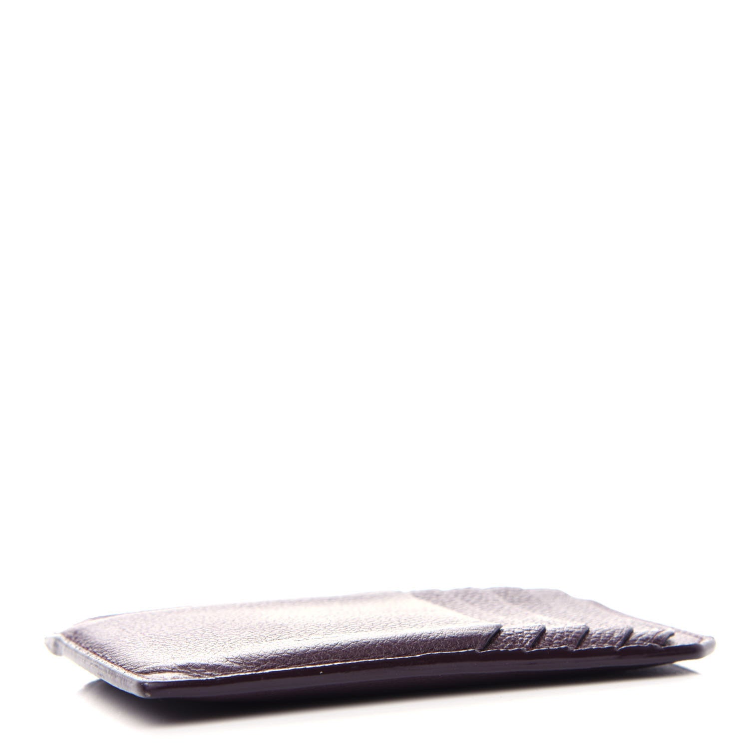 Saint Laurent Grained Calfskin 5 Fragments Zip Pouch Card Holder Amaranto 4 of 8