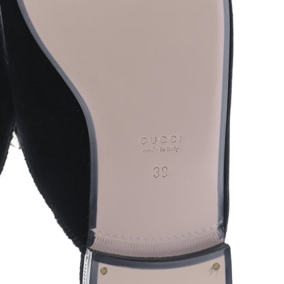 Gucci Velvet Marquise Crystals Womens Princetown Slippers 39 Black 6 of 8