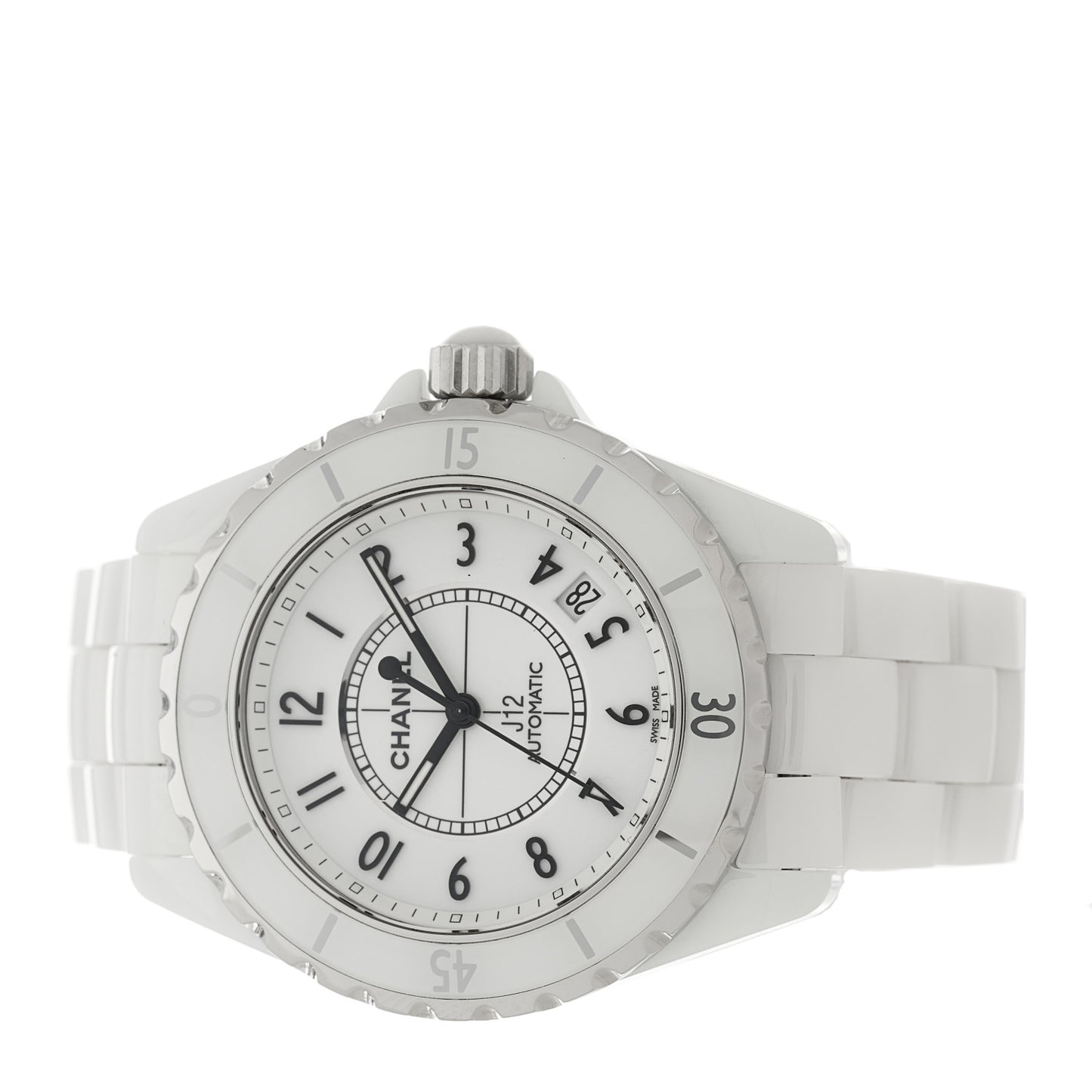 Stainless Steel Ceramic 38mm J12 Automatic Watch White